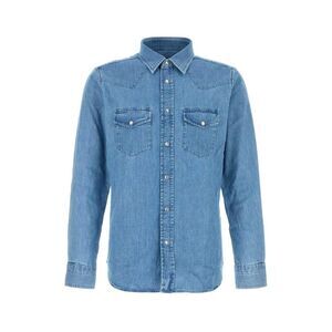 TOM FORD Men's Western Denim Snap-Front Shirt Men BLUE Shirts